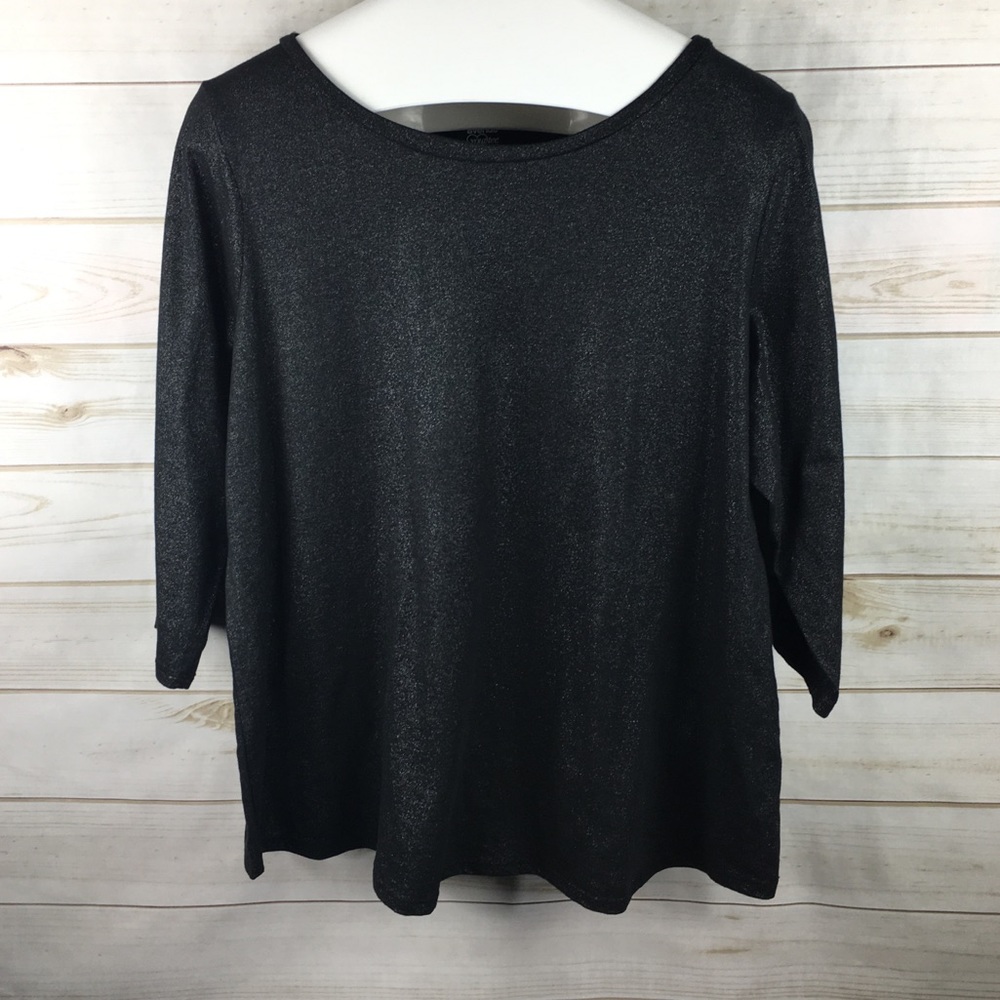 Avenue Glittery Gun Metal Gray Soft Your Tee 14/16